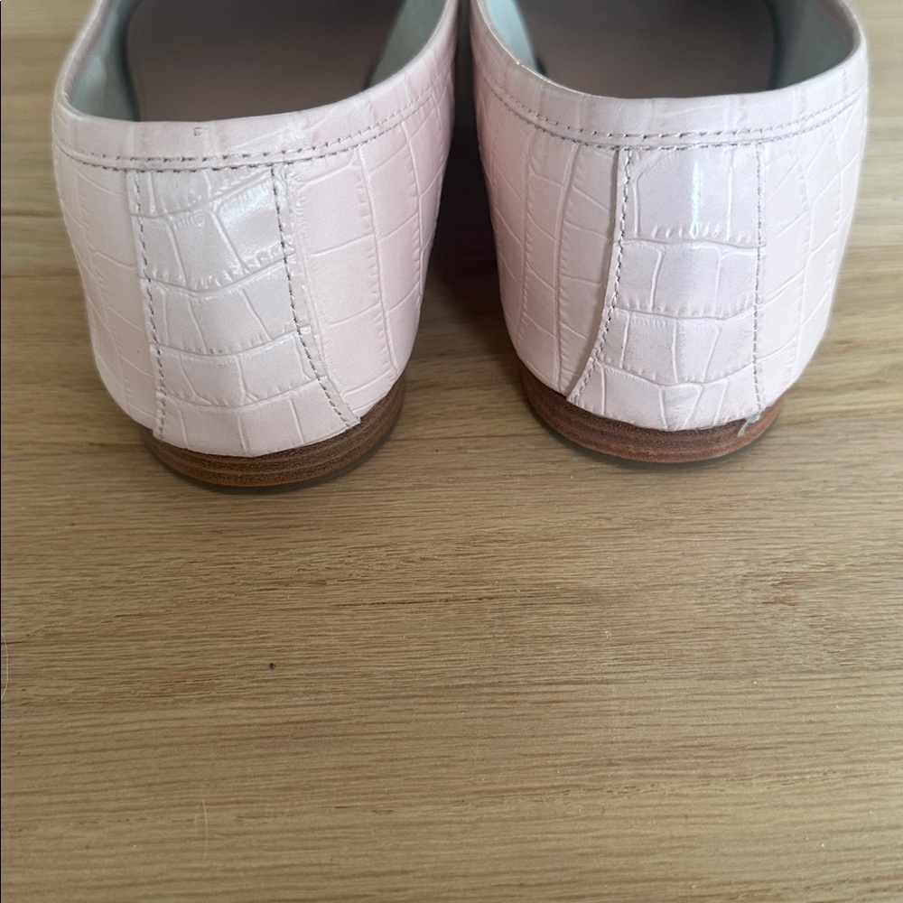 Taryn Rose Women’s Collection Diana Croc Leather Loafer Light Pink Size 8.5 - Picture 4 of 9